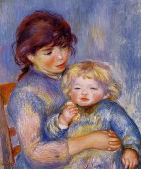Pierre Auguste Renoir : Motherhood, Child with a Biscuit